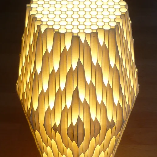Octagonal Geometric Sci-Fi Table Lamp - Image 3