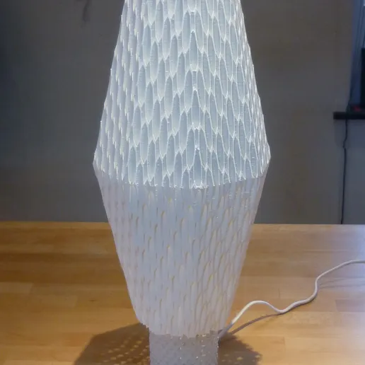 Octagonal Geometric Sci-Fi Table Lamp - Image 2