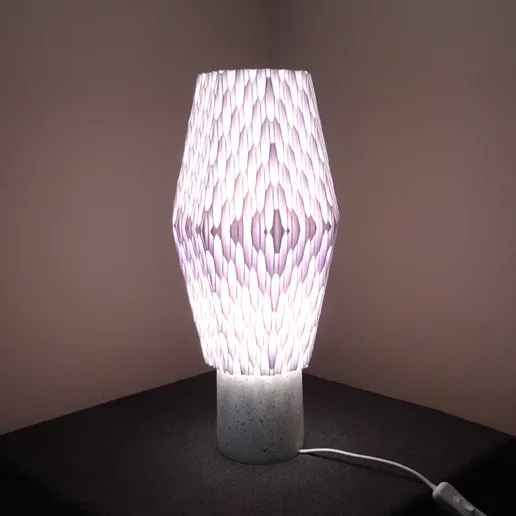 Octagonal Geometric Sci-Fi Table Lamp